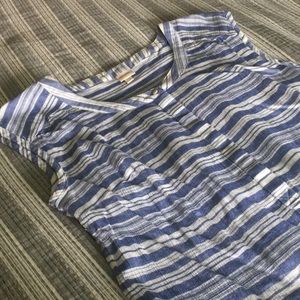 Striped Sleeveless Blue/White Shirt MERONA L